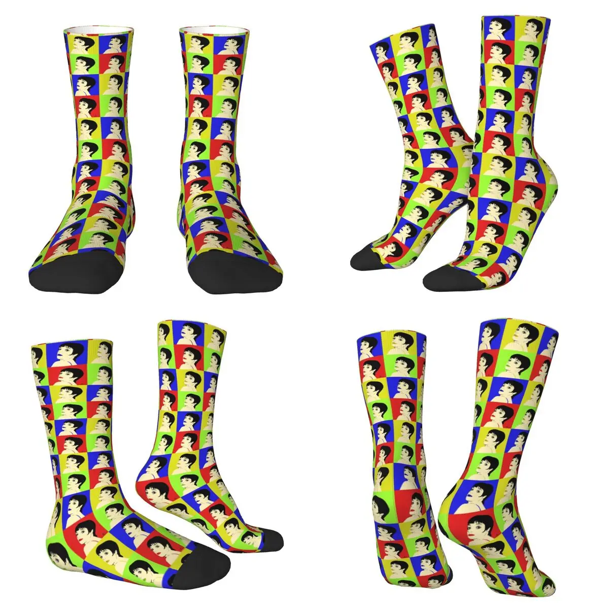 

Liza Minnelli Color Pop Socks Harajuku Stockings All Season Long Socks Accessories for Man's Woman's Christmas Gifts