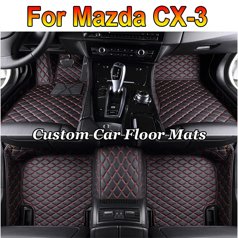

Автомобильные коврики для Mazda CX-3 CX3 DK 2016 ~ 2022, кожаный роскошный коврик, набор защитных ковровых покрытий, автозапчасти, автомобильные аксессуары