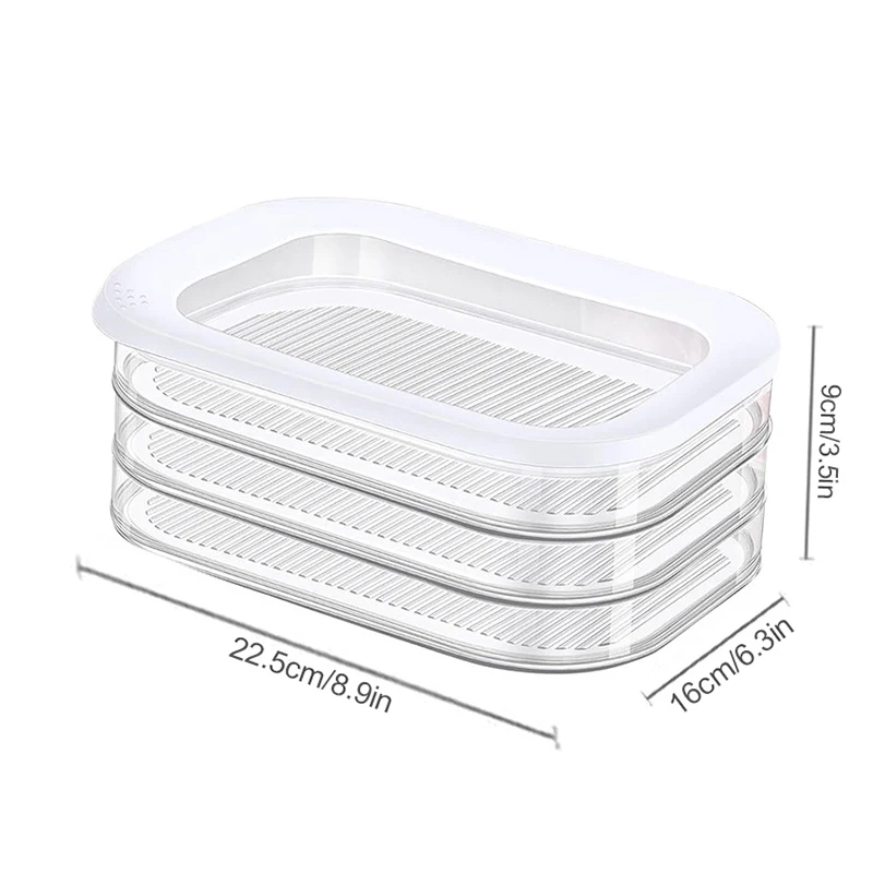 Refrigerated Crisper With Lid Leakproof Meat Containers For Fridge Transparent Frozen Roast Meat Storage Box Kitchen Accessories