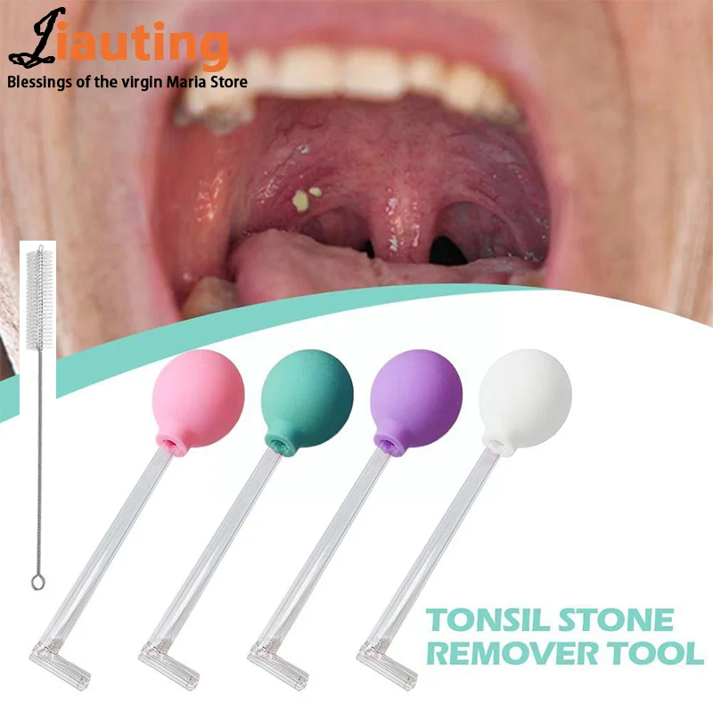 Tonsil Stone Remover Tool Manual Style Remover Mouth Cleaning Care Tool Ear Wax Tonsil Stone Suction Ball Manual Style Cleaner