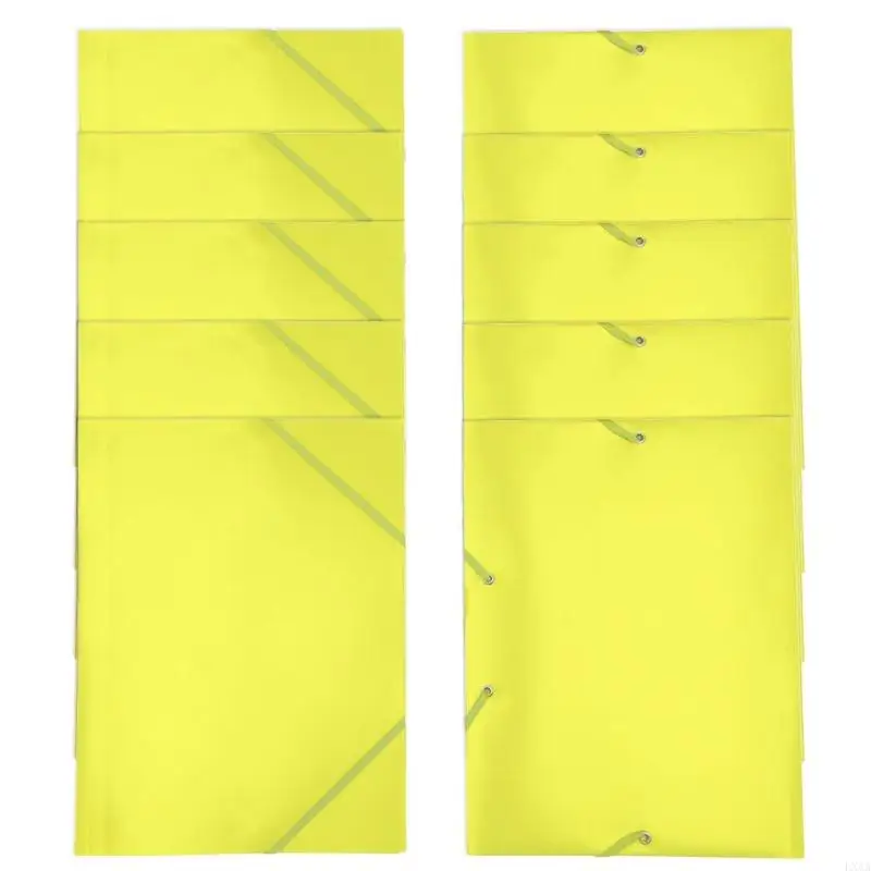 LXAA 10 PCS dossier dossier dossier Document With Elastic Band Portfolios Folder Postal Folder Storage pour
