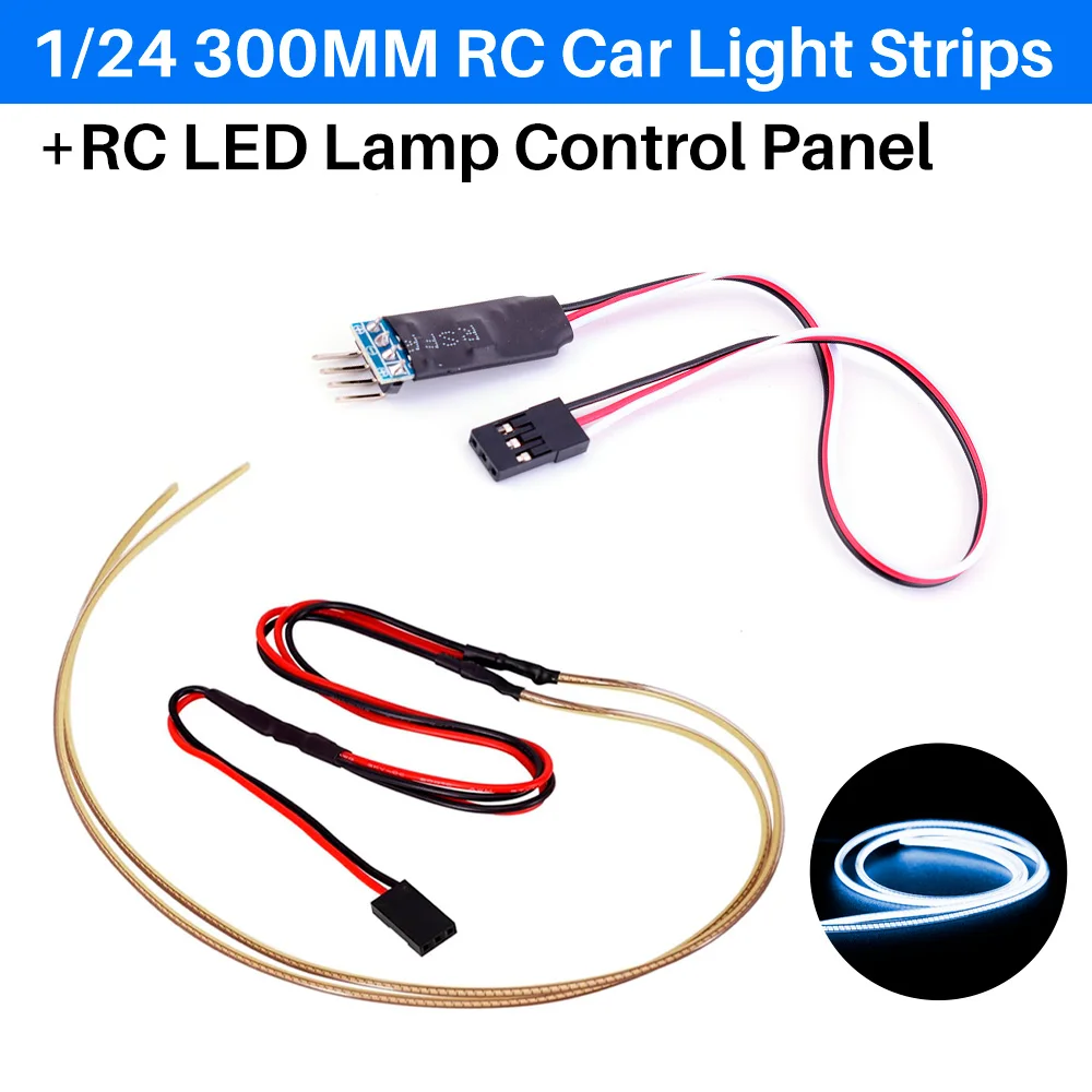 9IMOD 300MM LED-Farblichtstreifen Flexible schneidbare Lampe für SCX24 TRX4M UTB18 1/24 Auto