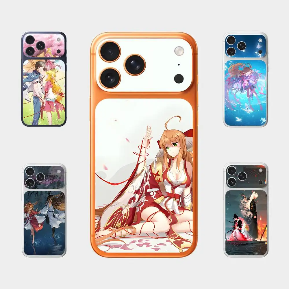 

Anime Tushan Honghong Plain Decal Skin for iPhone17 Pro Max Back Film Cover Wrap Anti-scratch Durable Sticker
