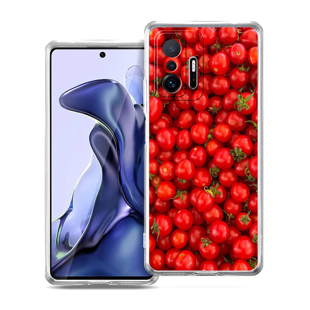 Fruits Tomatoes Pattern Phone Case for Xiaomi Mi Poco F3 X3 X4 GT NFC M3 M4 11 Ultra 12 11X 11i Pro Lite Soft Transparent Cover