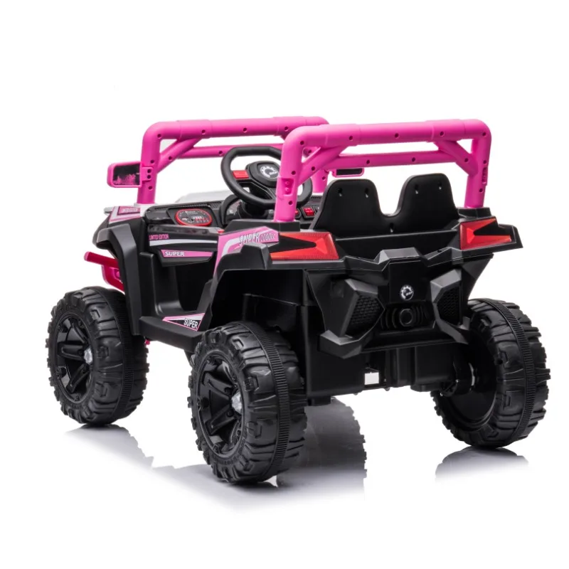 12V7A*1 30W*4 arranque con un botón, hacia adelante y hacia atrás, alta y baja velocidad, música, luz delantera, absorbente de cuatro ruedas para niños que viajan en el coche