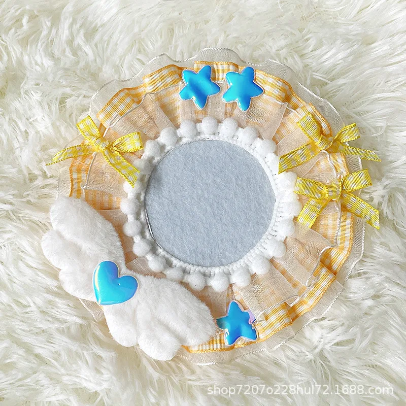 Cute Angel Badge Tray, Handmade DIY Gu‑Me Badge Accessory, Fits 55‑65mm Badge, Ita‑Bag Decor Ornament Supplies