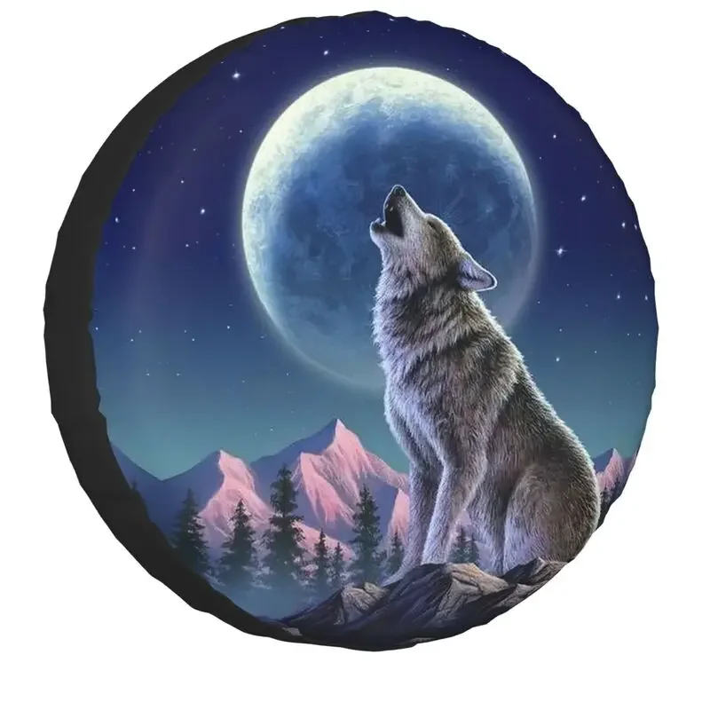 

Чехол для шины Wolf Moon, универсальный протектор колеса 4WD для Jeep Pajero, Jeep 14, 15, 16, 17 дюймов, 4x4