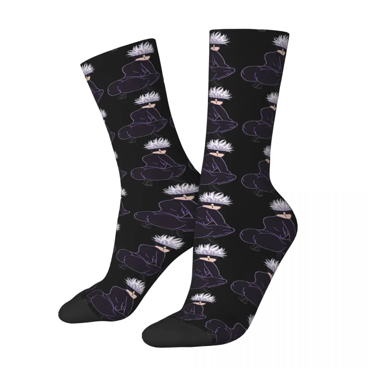 Japanese Manga Gojo Satoru 3D printing cosy Unisex Socks,Warm Gojo Interesting Four Seasons Socks