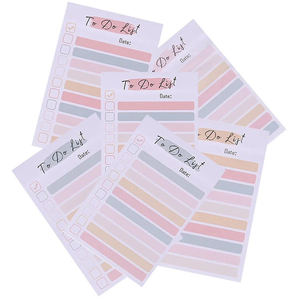 6 كتب ملونة لطيفة لوحات مذكرة لمكتب المدرسة المنزل المحمولة المسيل للدموع ذاتية اللصق ملاحظة ملصقات للقيام بقائمة #5