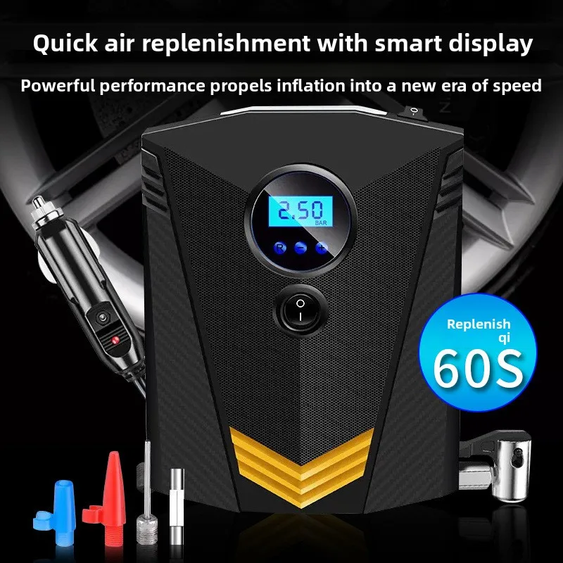 سيارة نفخ مضخة سيارة مضخة شاشة ديجيتال المحمولة شاشة ديجيتال مضخة الإطارات المنزل سيارة ثنائي الغرض مضخة هواء #2