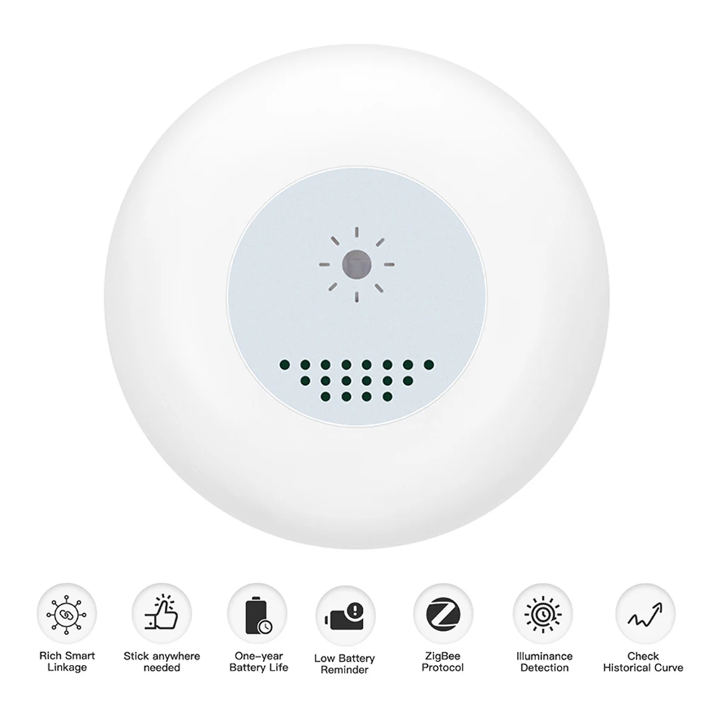 

Tuya Zigbee Smart Light Sensor Brightness Sensor APP Control Illumination Brightness Detector Home Lighting Automation