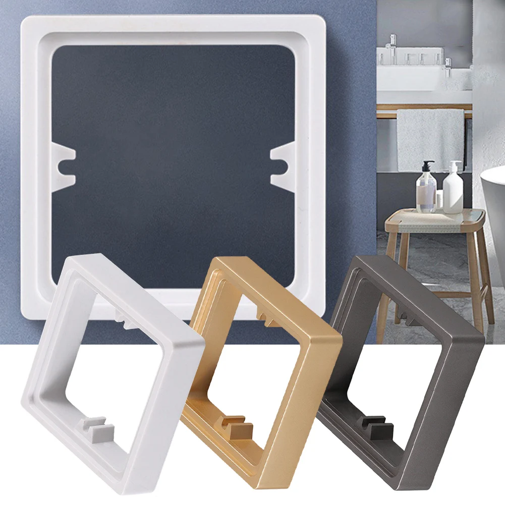 2pcs Single Socket Spacer 1 Gang Square 0 78IN20MM with Screws for Electrical Box Installation and Auxiliary Screw Hole Mounting