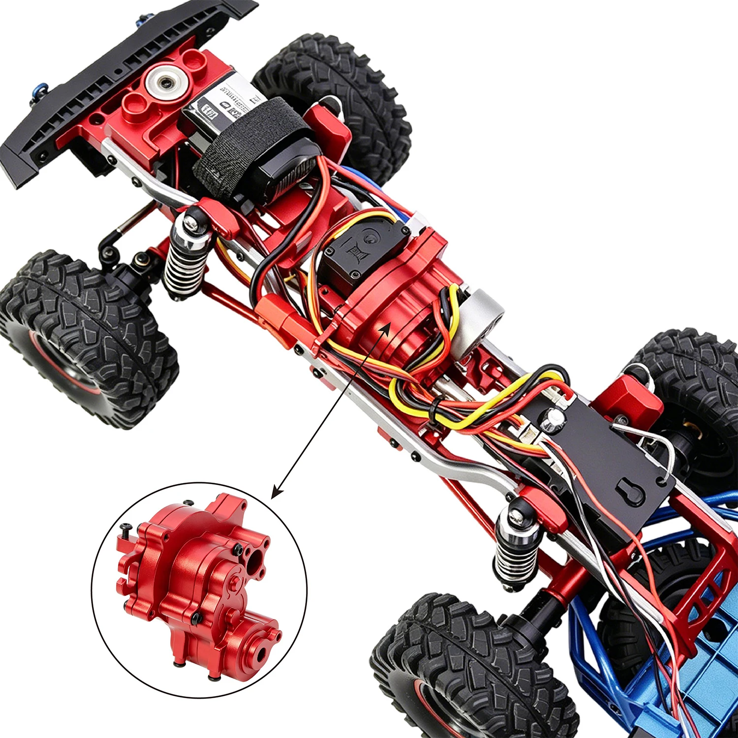 H18P CNC Aluminum Gearbox Housing Transmission Case Shell for MJX Hyper Go H18P 1/18 RC Crawler Upgrade Part