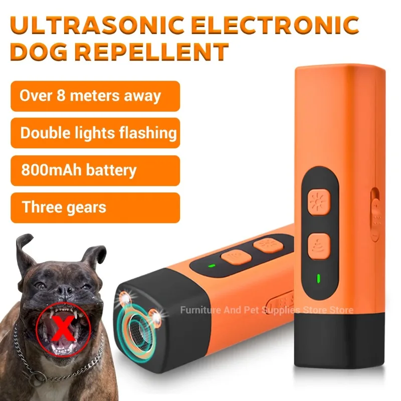 Nuevo Repelente Ultrasónico para Perros, Dispositivo de Entrenamiento Recargable, Antiladridos, Dispositivo Disuasorio con Linterna LED