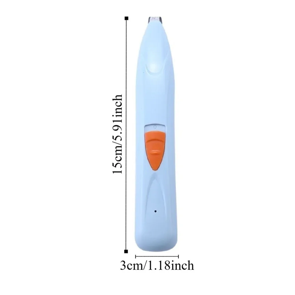 Cordless Pet Electric Hair Trimmer USB Rechargeable Portable Cat Paw Shaver Low Noise with Clean Brush Pet Foot Trimmer