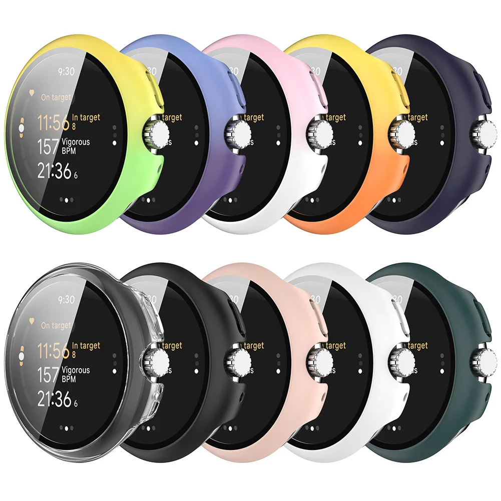 Cubierta de película de carcasa de PC antiarañazos, funda protectora de PC a prueba de golpes, cubierta protectora completa para Google Pixel Watch3 41 45MM, accesorios