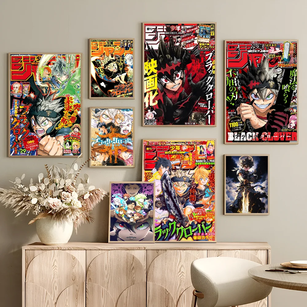 

Japanese Anime Black Clove Good Quality Prints And Posters Whitepaper Sticker DIY Room Bar Cafe Vintage Decorative Painting