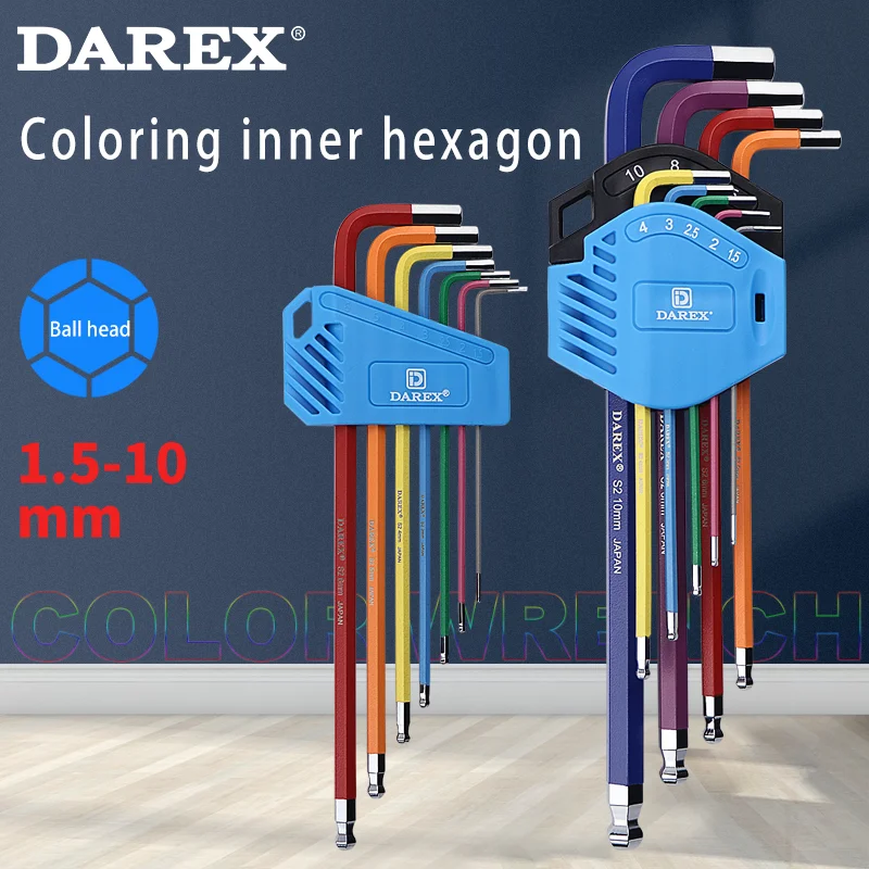 

DAREX Hexagon socket Wrench Adjustable Long arm hex key Set Hexagon Spanner flexible Hand Tool For Bicycle Motorcycle Car Repair