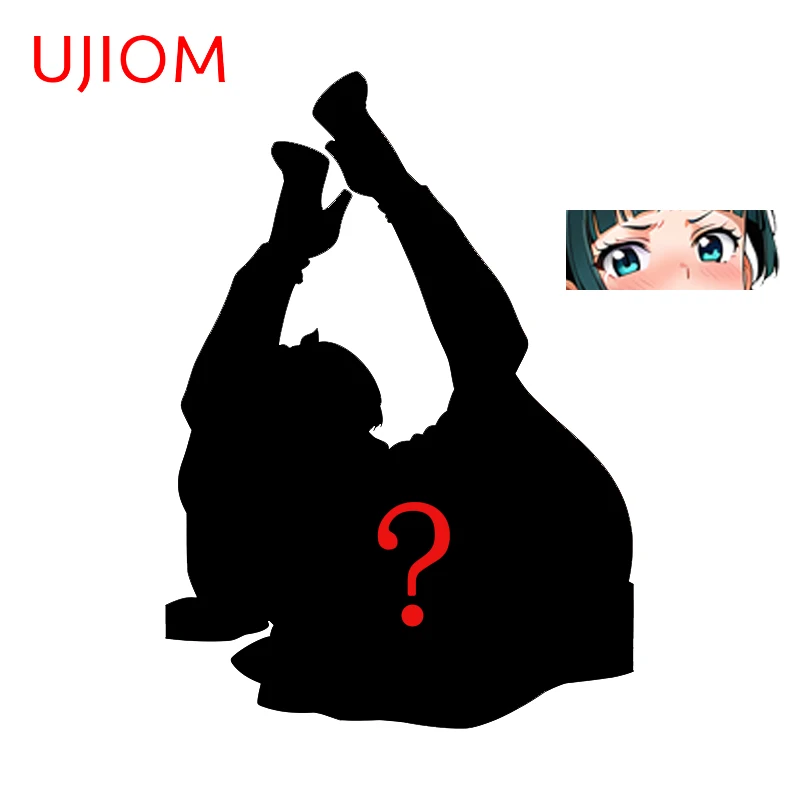 UJIOM Maomao Hug The Leg Big Butt Wall Sticker Lying Posture Exquisite Attractive Adhesive Decal Kitchen Cupboard Decoration