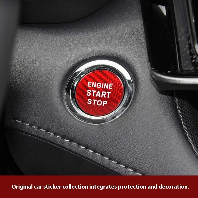 ينطبق على هايلاندر كورولا RAV4Engine Start لسيارة Rongfang Camry/إيقاف غطاء التبديل زر ملصقات الزخرفية