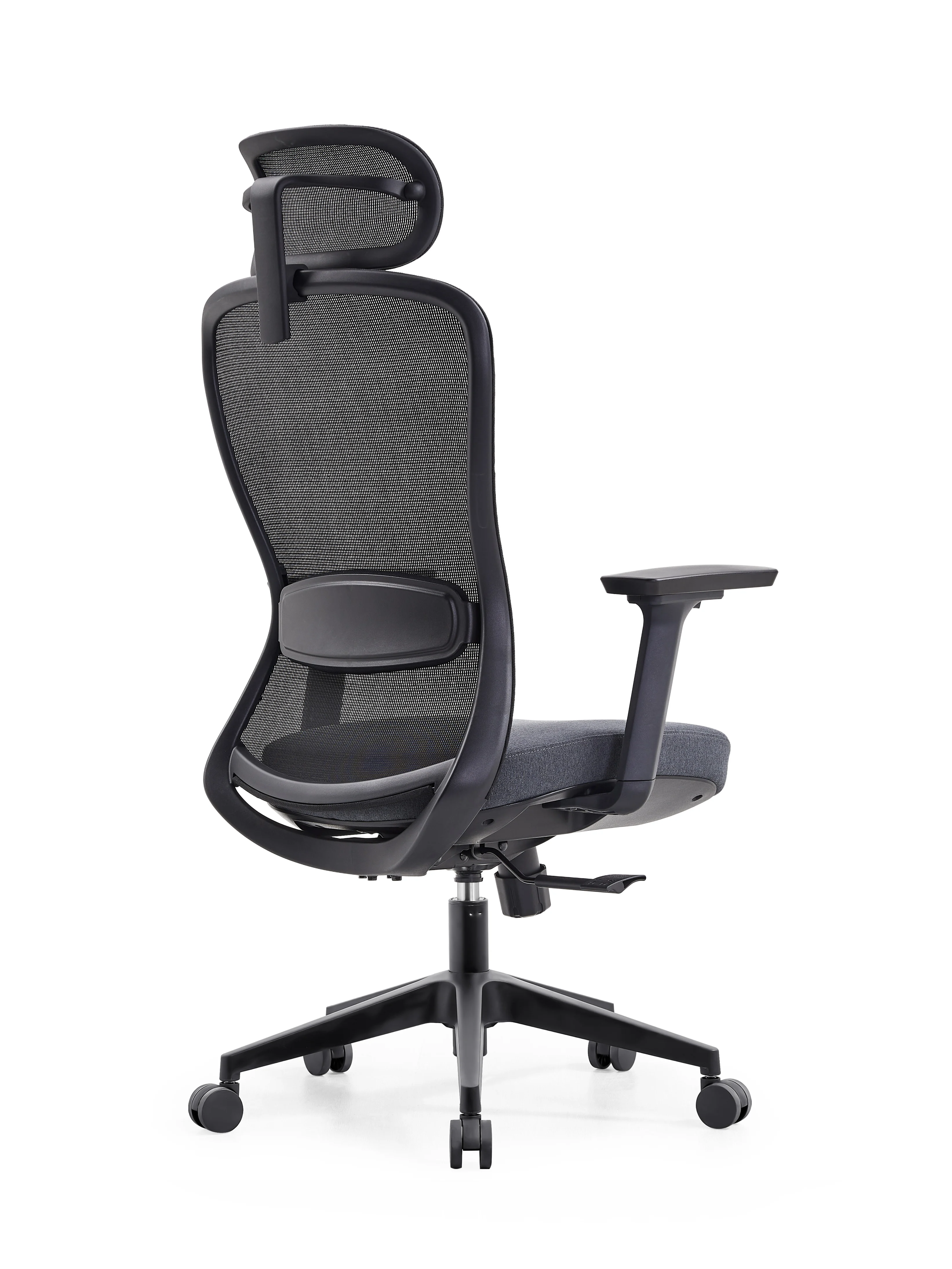 Modern Fabric Executive Office Chair Ergonomic Comfortable Adjustable Height Swivel 3D Adjustable Armrest 4-position Lock