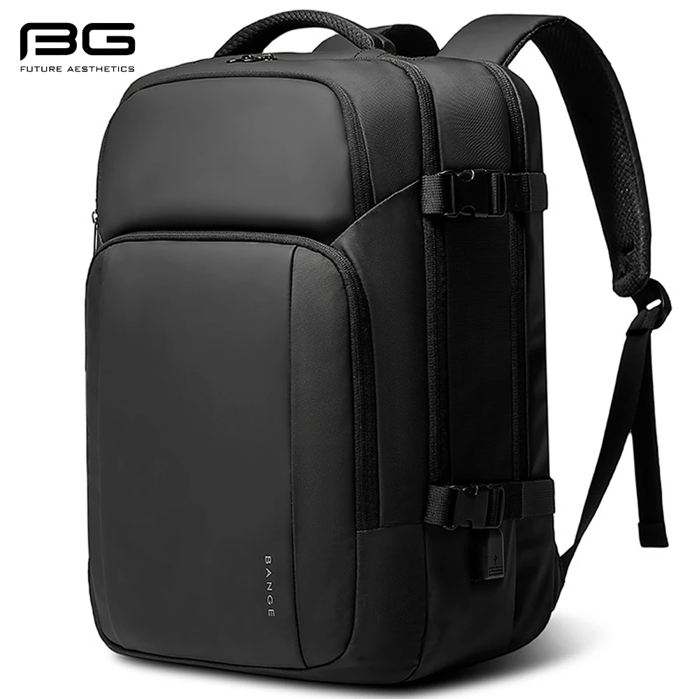 BANGE Travel Backpack Men Business Backpack School Expandable USB Bag Large Capacity 17.3 Laptop Waterproof Backpacks Mochilas