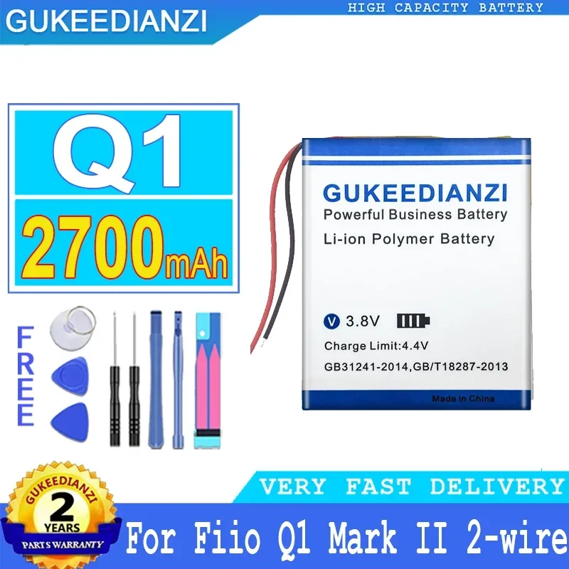 

Аккумулятор большой емкости на 2700 мА · ч Мобильный телефон батареи для Fiio Q1 Mark II 2-проводная цифровая портативная батарея