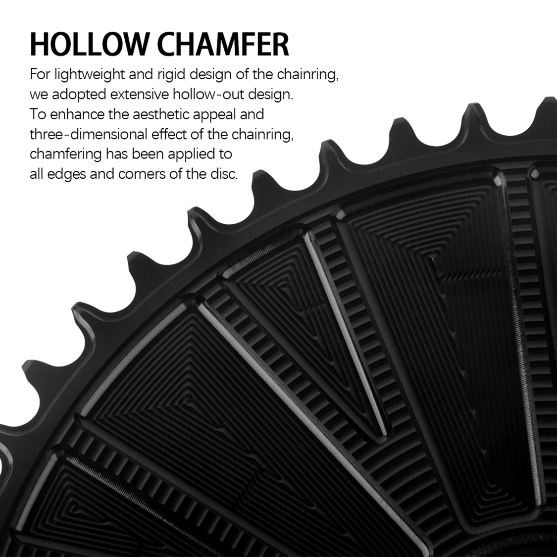 WUZEI Direktmontage-Kettenblatt für Cannondale HollowGram SiSl 40T-58T Narrow Wide Fahrrad-Kettenblatt Rennrad-Kettenrad – Detail 9