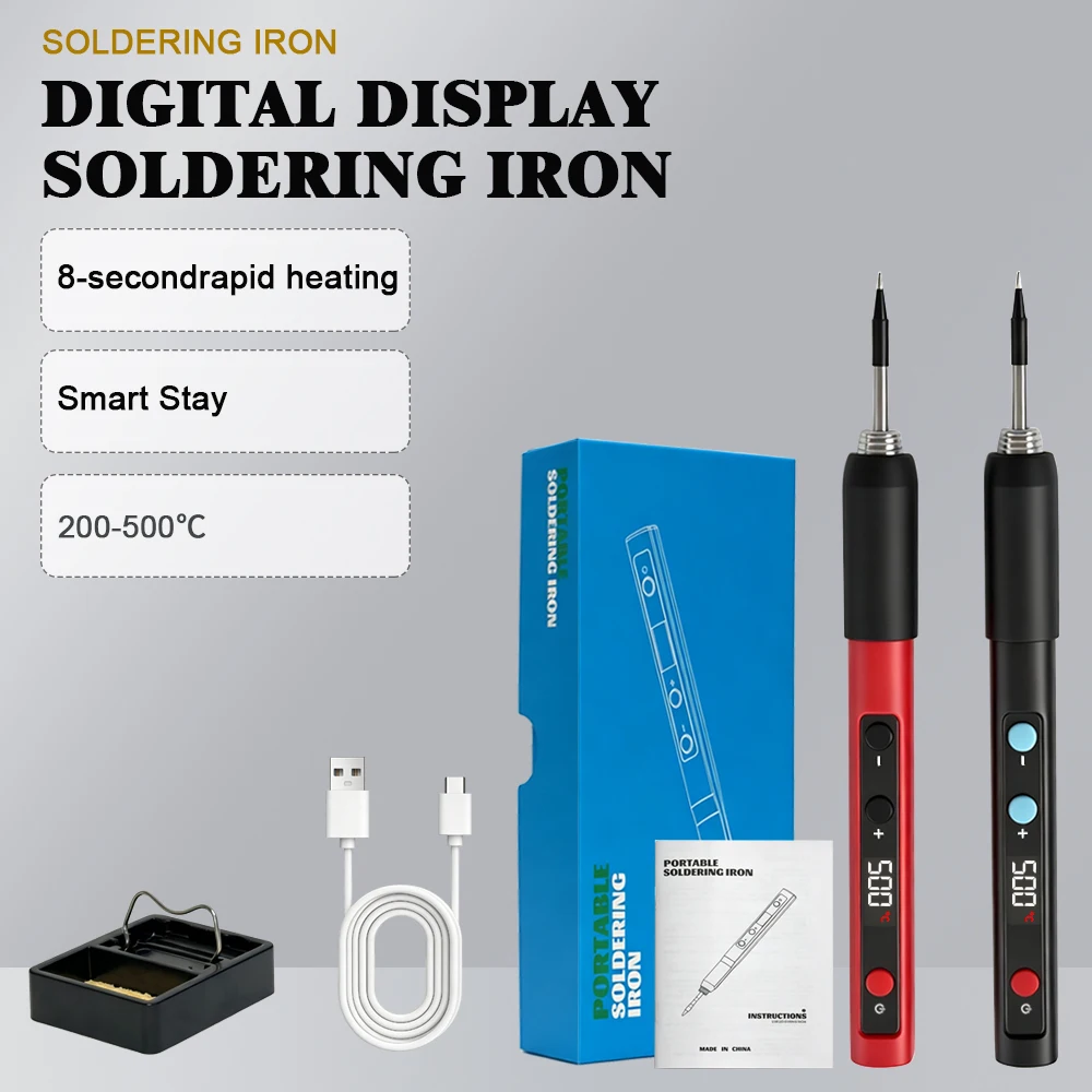 T65/C153 USB Digitaler Lötkolben Typ-C Digitaler Elektrischer Lötkolben mit Einstellbarer Temperatur DIY Heizung Reparatur Schweißwerkzeug – Detail 19
