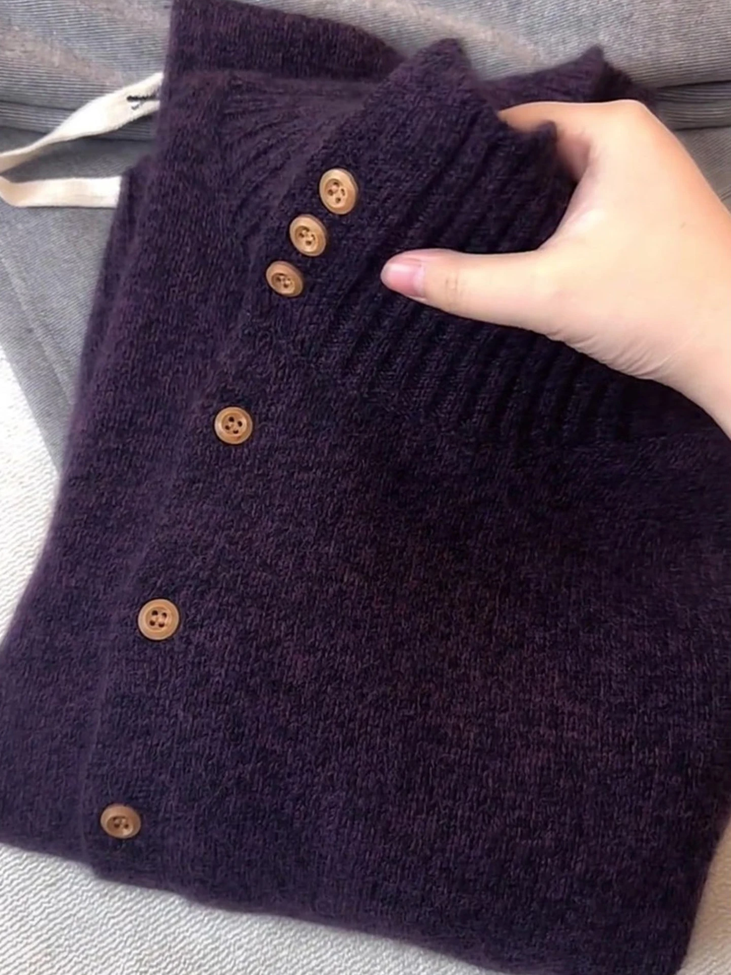 سترة كتان كامير مفتوحة طويلة Sve فضفاضة تناسب اللون محبوك الشتاء Faion التخسيس جديد Sle تخفيف النسخة الكورية #4