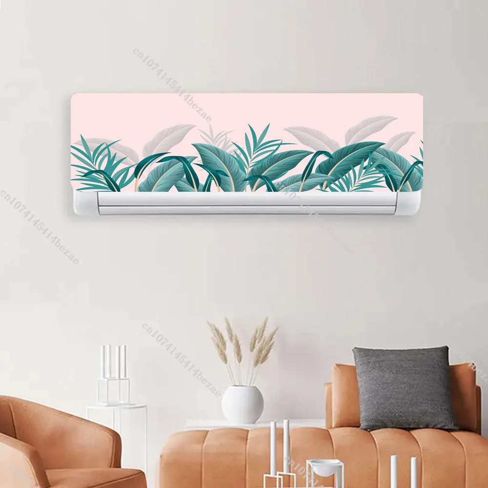 Simple Green Plant Air Conditioner Sticker PVC Waterproof Home Decoration Poster Hanging Air Conditioner Decoration Sticker