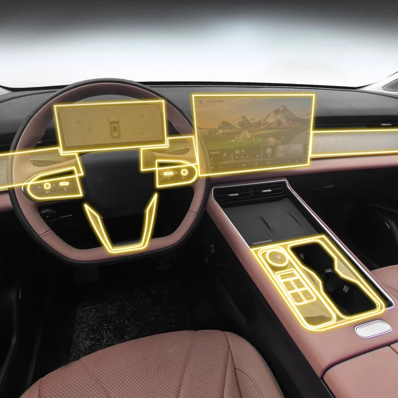 

For Chery Tiggo 8 8L 2024 2025 TPU Transparent Protector Film Car Interior Sticker Gear Navigator Door Gear Car Accessories