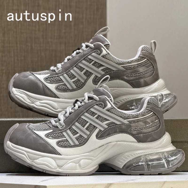 

AUTUSPIN Street Style Retro Shoes for Women Winter Lightweight Cross-tied Chunky Sneakers 2026 Winter Ladies Soft Comfy Sneaker