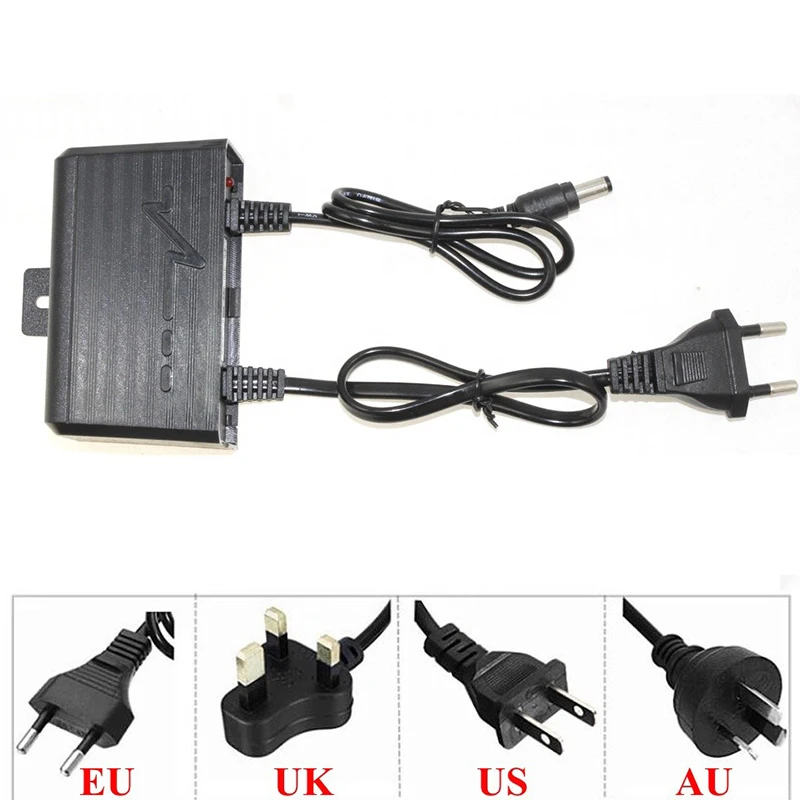 AC/DC 12V 2A Power Supply Adapte CCTV Video Camera Outdoor Waterproof EU/US/UK Plug Adapter Charger For Security Surveil Camera