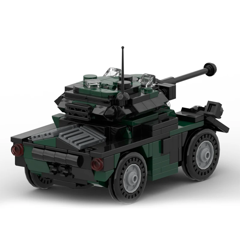 MOC-209270 FV721 Fox Military War Series British Building Block Tank Model Beginner DIY Particle Set Creative Kids Gifts 365PCS