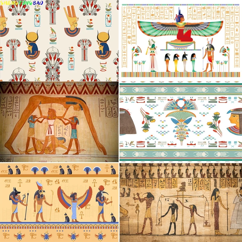 

Ancient Egyptian Hieroglyphic Carving Bas Relief Photography Backdrops Frescoes Funerary Formulas Papyrus Spells Background SZ02