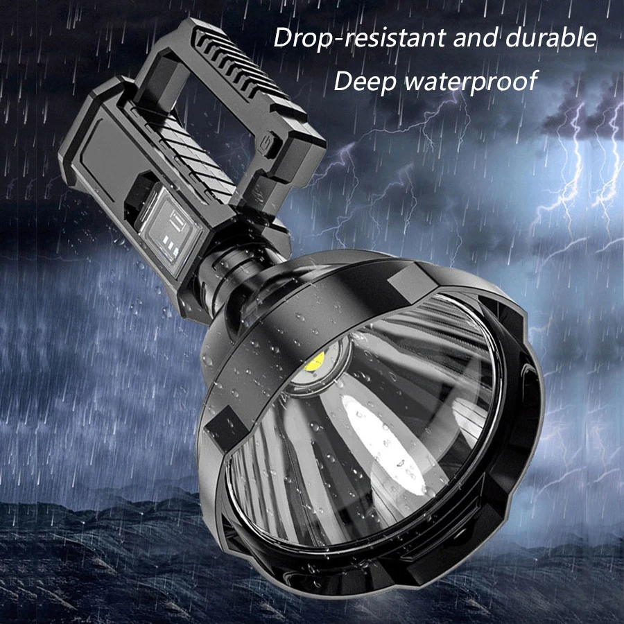 High Power Rechargeable Led Flashlight Powerful Long Range Xhp70 Torch Waterproof Ultrafire Searchlight Bank Lamp USB Work Light