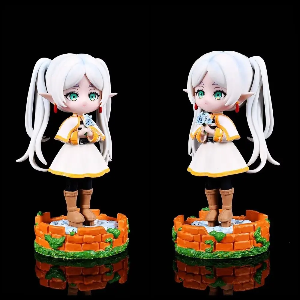 애니메이션 Frieren Beyond Journey's End Chibi Frieren 피규어 무릎 위치, 2 차 요소 소녀 컬렉션 장식 선물