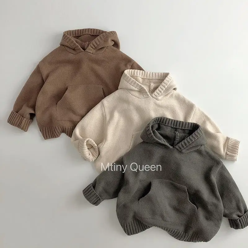 Hoodies Childrens Clothing Boys Girls Sweatshirts Japan Style Children Hooded Pullover New Coat Soild Cool Simple