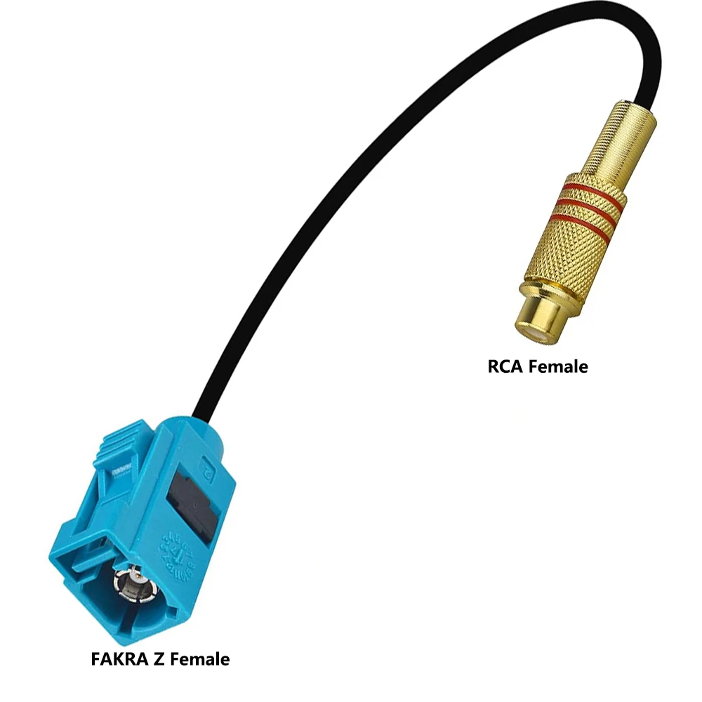 Cinch-Stecker auf Fakra Z-Stecker/Buchse, Videokabel-Adapter mit RG174-Pigtail für Parkplatz, Rückfahrkamera