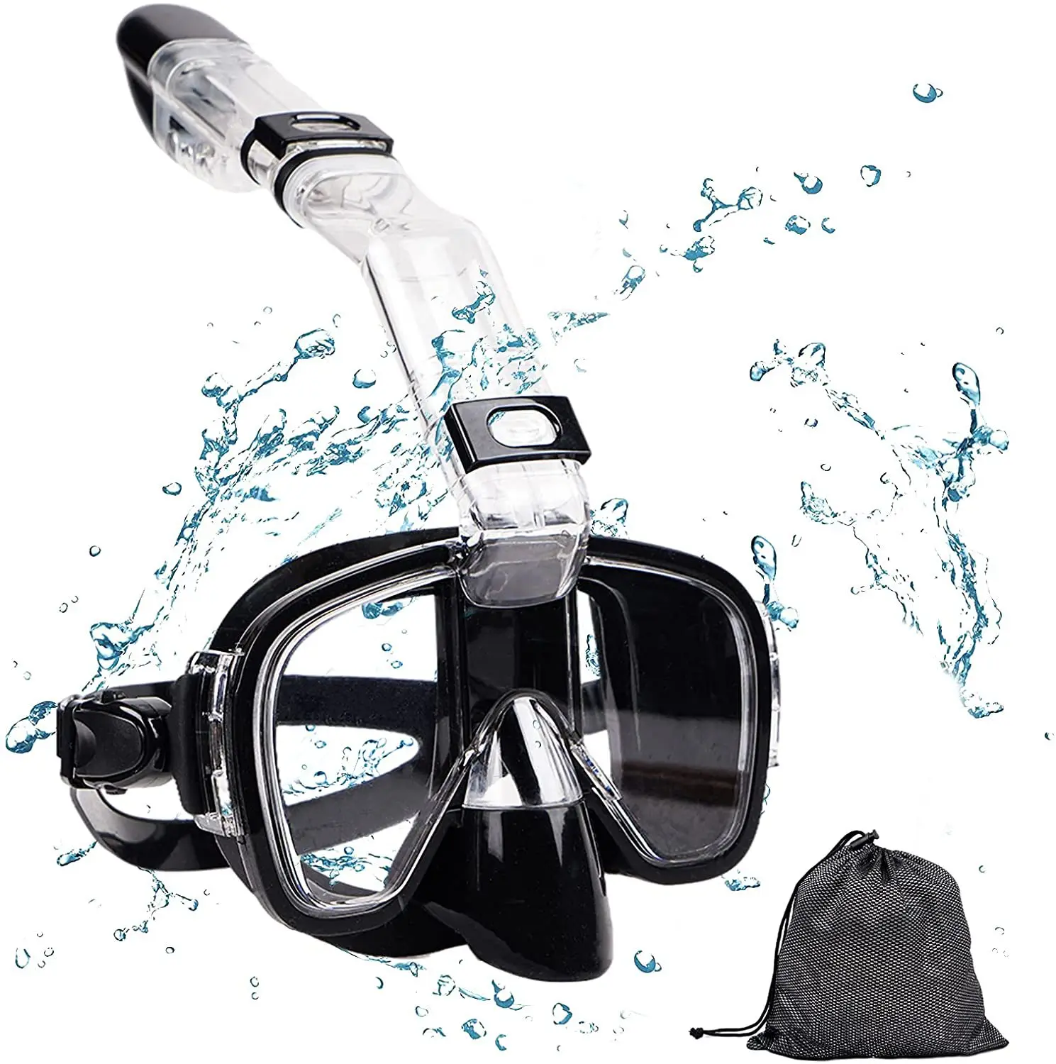 

Professional Diving Goggles for Adult and Kids Anti-fog Snorkel Mask Foldable Breathing Tube Swimming Glasses 180 Degree Vision