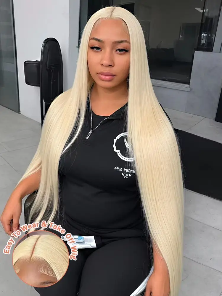 

30 40 Inch 13x6 Hd Lace Front Human Hair Wigs Straight 613 Blonde Brazilian Remy 13x4 Transparent Pre Plucked Lace Frontal Wig