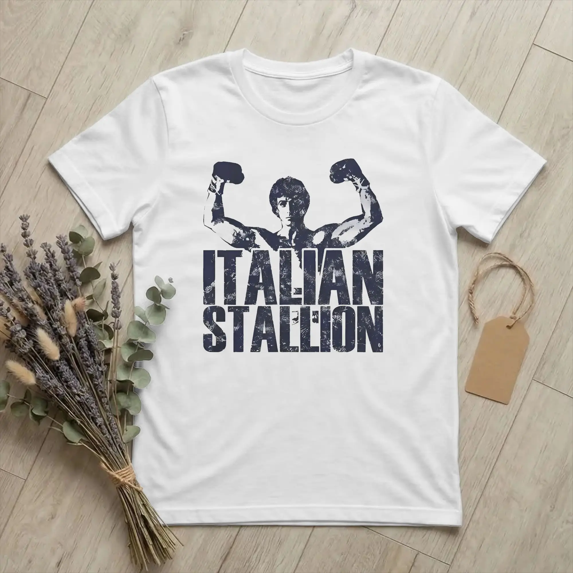 Men Rockys Italian Stallion Horse T Shirt Boxing Movie Cotton Clothes Vintage Short Sleeve O Neck Tees Adult T-Shirt