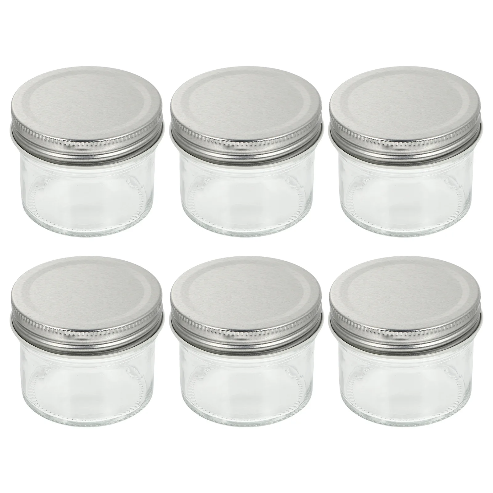 

6Pcs Glass Sealing Jars Reusable Refillable Storage Containers for Jam Honey Candy Grain Yogurt Glass Sealing Cans
