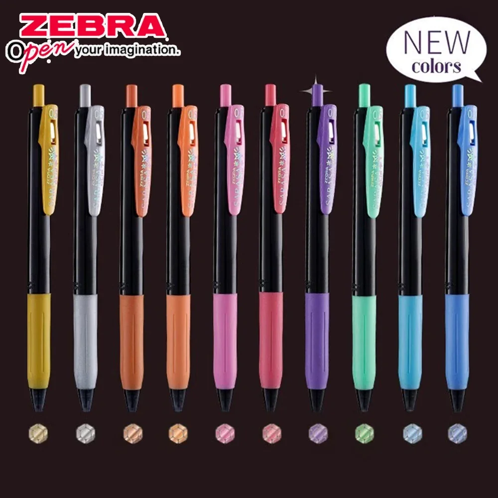 

1pcs Zebra Gel Pen Sarasa 0.5mm JJ15 Metal Series for Writing Painting Kawaii Original Japanese Stationery School Supplies