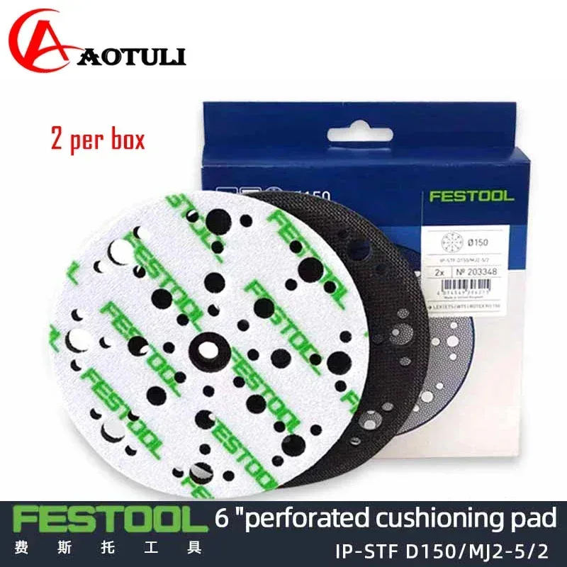 FESTOOL لوحة اتصال فائقة النعومة على الأرض الجافة 150 مللي متر 203348 لوحة طحن مستديرة وسادة حماية مادة إسفنجية ورق الصنفرة