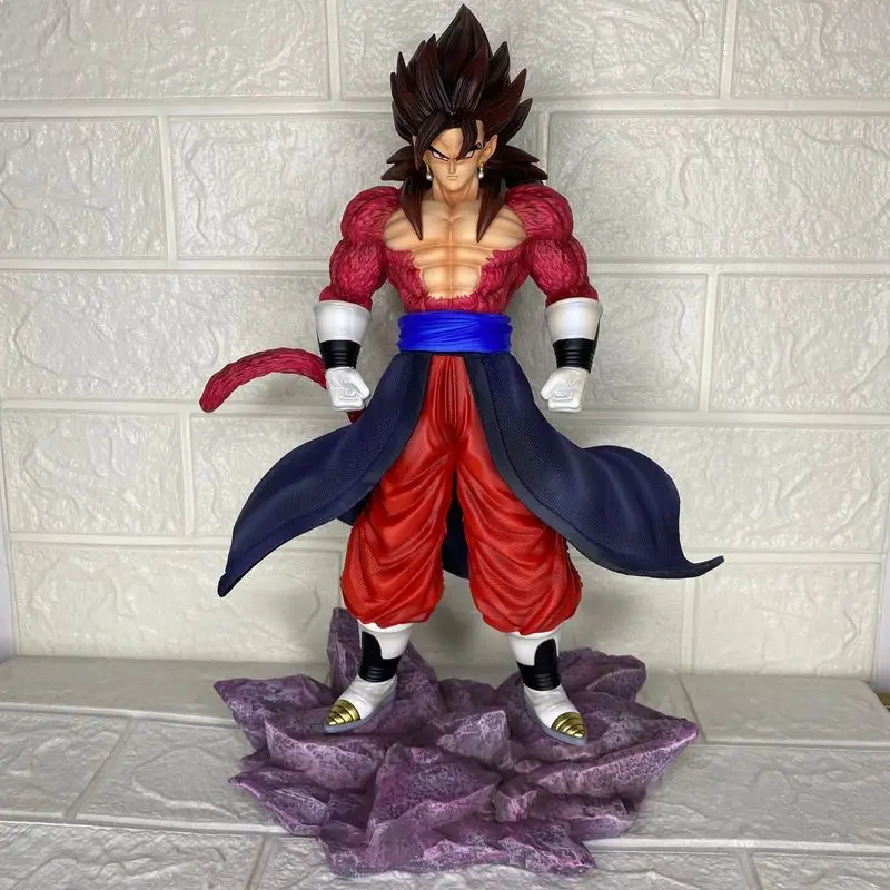 Anime Dragon Ball Peripheral Resonance Super Four Beijit Handmade Super Saiyan Statue Figurine Model Ornament