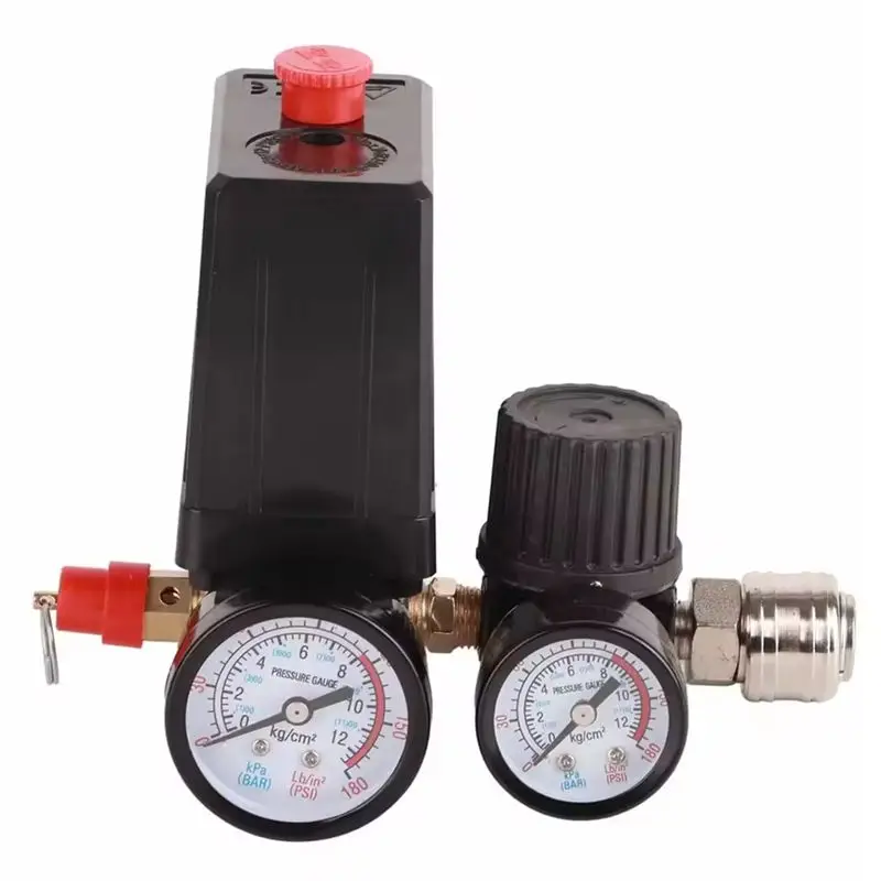 

BYBS-Regulator Controller Valve 1/4In 4 Holes 90-120PSI Air Compressor Pressure Control Switch Valve Air Compressor
