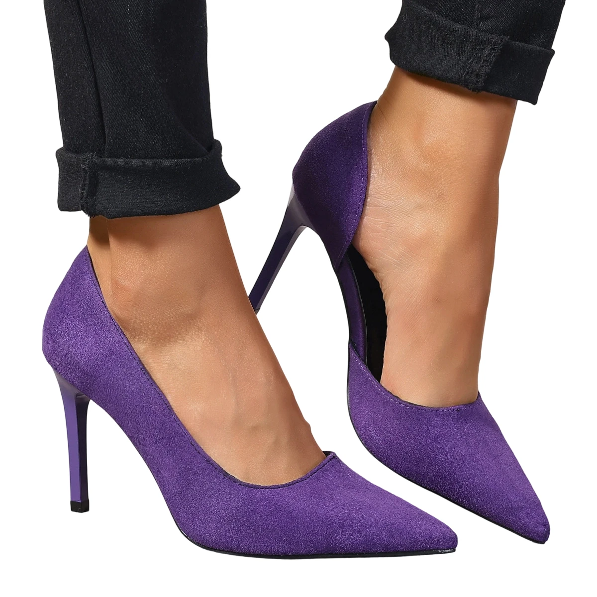 كعب متوسط مدبب بكعب عالٍ مثير نحيف ومتين بكعب عالٍ ملون عصري وكعب عالٍ احترافي #4