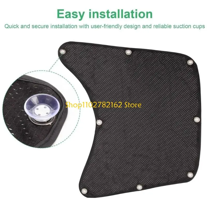 

547B 1Pc/2Pcs Semi Truck Accessory Mesh Side Window Sun Shade Driver Window Covers